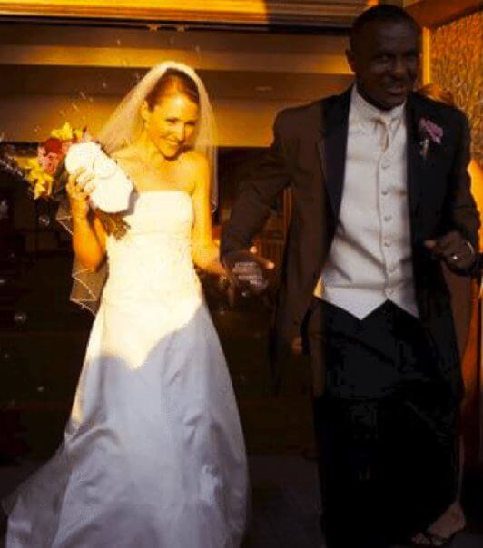 Brenda Casey and Dwane Casey on their wedding day.